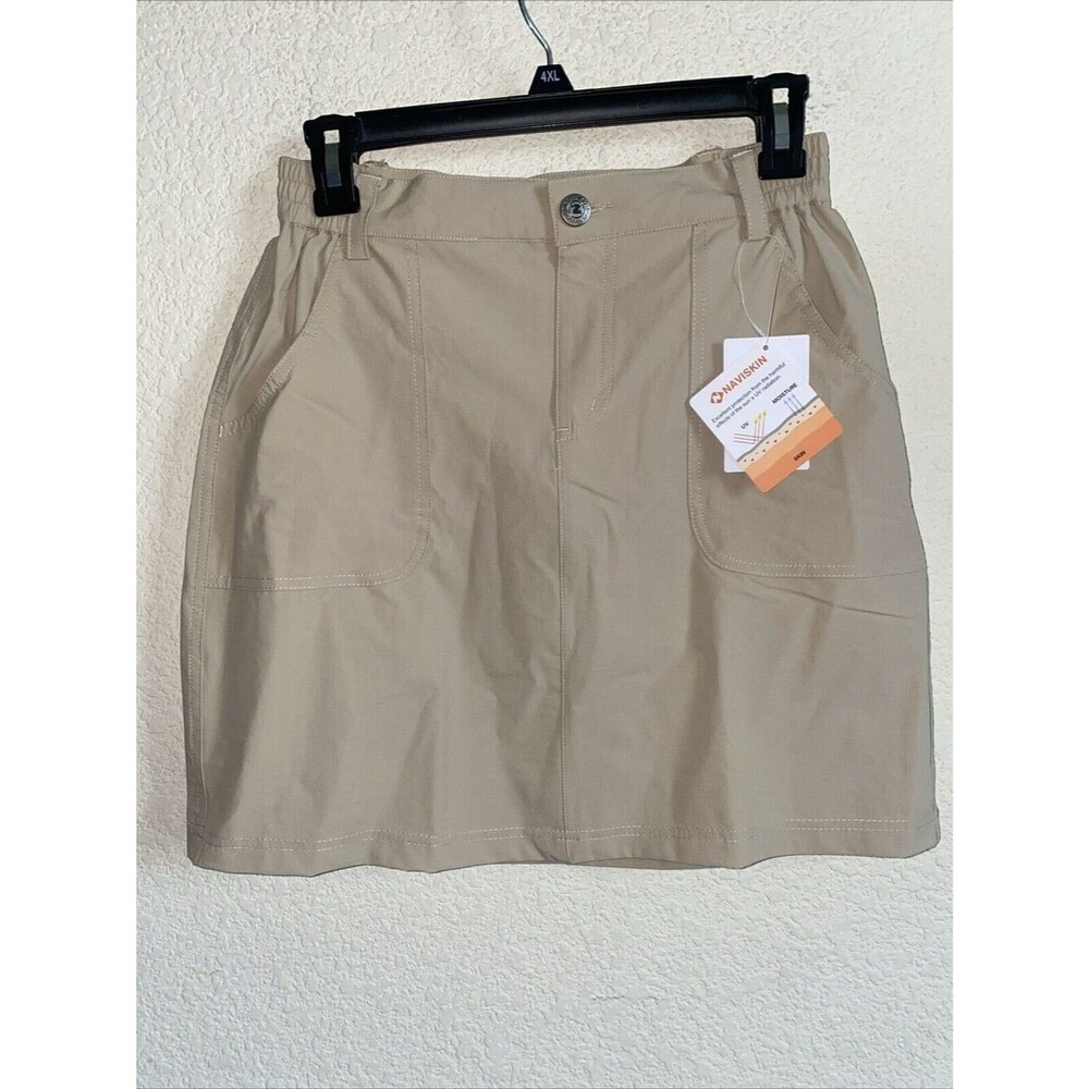 Naviskin Skort Womens Stretch Tennis Golf Athletic Zip Pocket Hiking UPF New  S